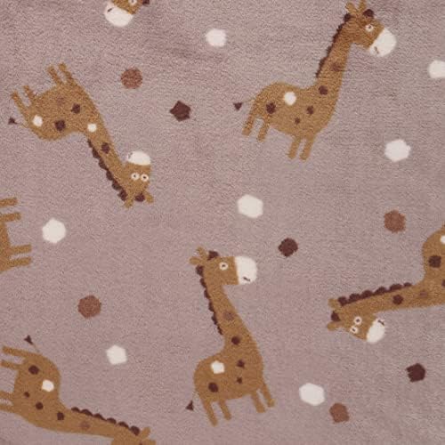 Mook Fabrics руното фланела NS935 с жирафа, кафяво, болт 12 ярда