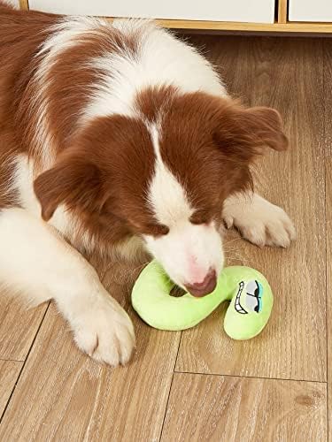 QWINEE Играчка за кучета с Писък във формата на буквата, Плюшен играчка за Кучета, Стабилна играчка за малки Кученца,