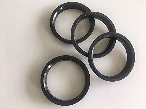 NB-AERO 4 бр. Черни полиуглеродные пръстени 78,1 мм (колелото)- 66,56 мм (Ступица) | Централно пръстен Hubcentric