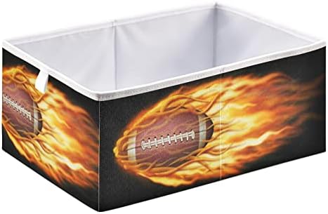 Emelivor Кутия за съхранение пламнал футболен кубчета, Сгъваеми Кубчета за съхранение, Водоустойчив кош за играчки, органайзер