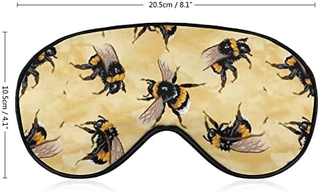 Маска за Сън Honey Bees е Лесна Маска, Със Завързани Очи, джоб за Маска за Очи с Регулируема Каишка за Мъже И Жени