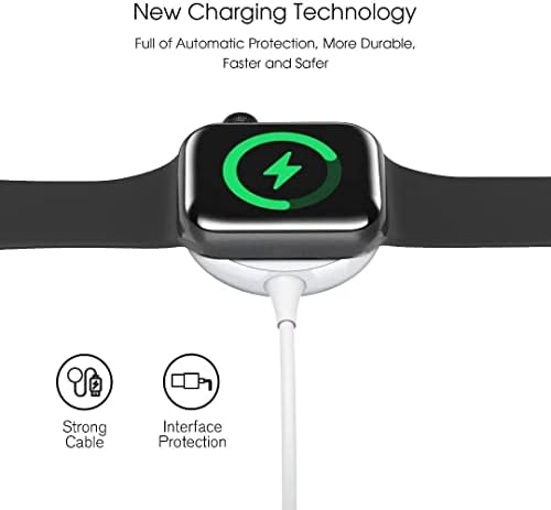 Зарядно устройство Sgelectronix за часа, Съвместимо със зарядно устройство Apple Watch, Магнитен кабел за часа на серията SE/7/6/5/4/3/2/1,