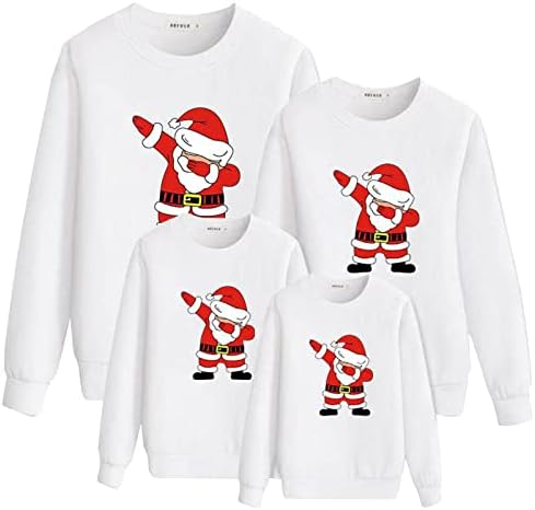 Коледна Hoody DIYAGO с Анимационни Принтом За цялото Семейство, Комплект Тениски с деколте Мама и аз, Всекидневни Пуловер