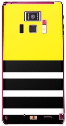 Втора кожа с еднакво кант Жълт цвят (Прозрачни) Дизайн от ROTM/за телефон REGZA T-01D/docomo DTSR1D-PCCL-202-Y384