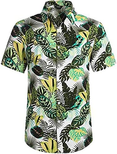 Frostluinai Мъжки Хавайски Ризи С Къс Ръкав, Летни Тропически Графични Ежедневни Плажни Ризи С Копчета, Върхове С Принтом