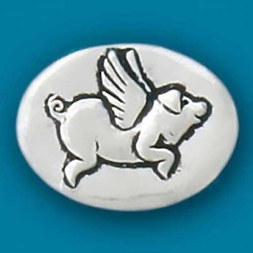 Основна монета-Символичен Spirit Pocket Token - Летяща Свиня / Всичко е възможно - Калай съдове, ръчно изработени,
