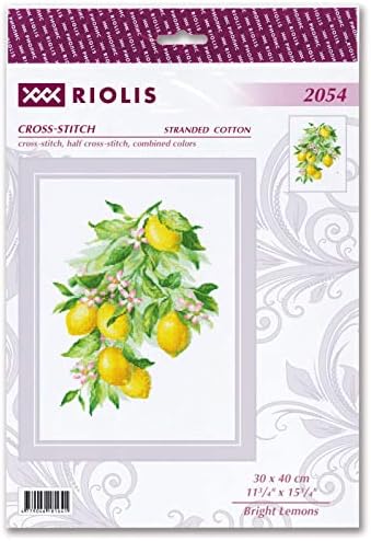Комплект за бродерия на кръстат бод RIOLIS 11,75 X15,75 - Ярки Лимони (14 броя)