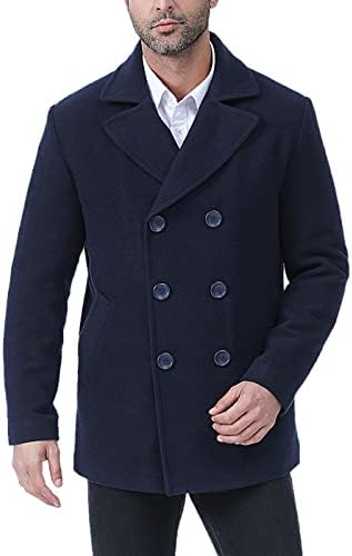 BGSD Мъжки бушлатное палто от смес от вълна Хю (Нормално Големи, високо и кратко)