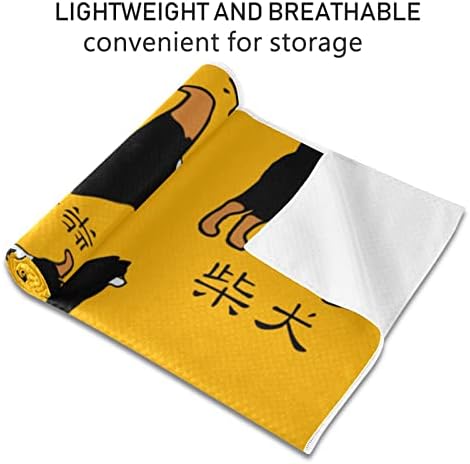 Одеало за йога Augenstern, Япония-Shiba-Inu-Оранжевото Кърпа За Йога Постелката За йога, Кърпа