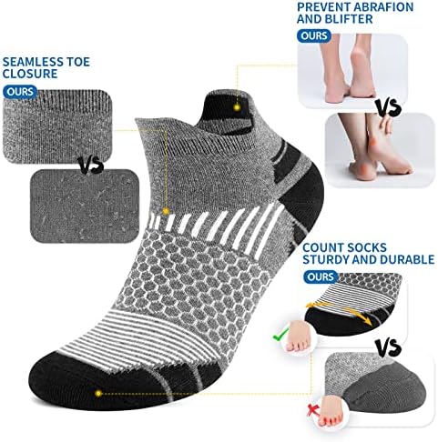 Мъжки чорапи до Глезена ZONZHI, 6 Чифта Меки Чорапи за Бягане, Спортни Чорапи с Дълбоко деколте за спорт, туризъм,