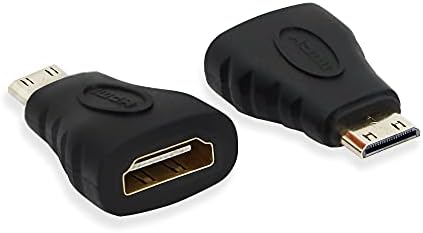 Адаптер PNGKNYOCN Mini HDMI, Позлатен Адаптер Mini HDMI Male-Стандартен адаптер HDMI Female, Поддръжка на 4K 1080P, за камери,