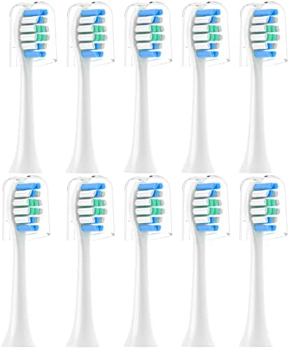 Сменяеми глави за четка за зъби Gypoirul, Съвместими с Philips Sonicare, 10 Сменяеми глави за четка за зъби в опаковката (черни)