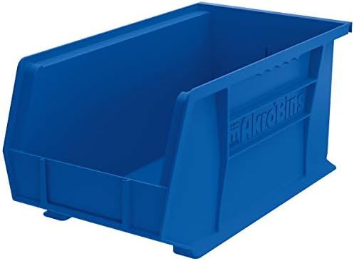 Висящи съдове Akro-Mils за пластмасови кутии AkroBins 30240, сини, (12 опаковки) и 40245 с надлъжна пластмасова