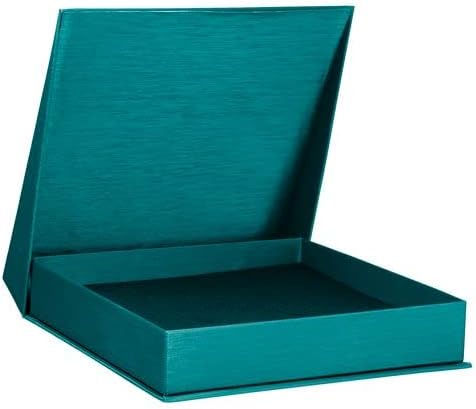 Кутия за пръстените ALLUREPACK розов цвят - Подарък кутия за бижута от копринен мат картон, луксозни модерни ъглови цип, вътрешна