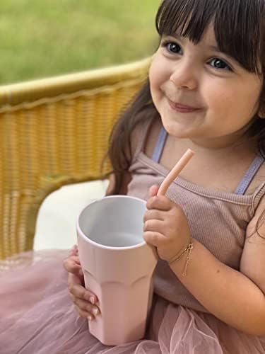 Платина силиконови сламки за деца | Набор от сменяеми соломинок диаметър 4/9 инча за чаши и чаши | От хранително-силикон,