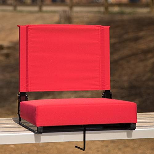 Удобни седалки за трибуните Flash Furniture от Flash - Червено стадионное стол - 500 паунда. Стандартен сгъваем