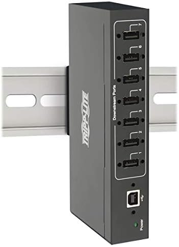 Трип Lite 7-Портов хъб USB 2.0 хъб индустриален клас USB 2.0, защитени от електростатично разреждане напрежение