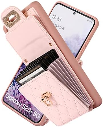 Чанта-портфейл XYX за Samsung S20, Лента за през рамо, Органайзер-Акордеон от Изкуствена кожа, Държач за карти, Дамски Калъфи