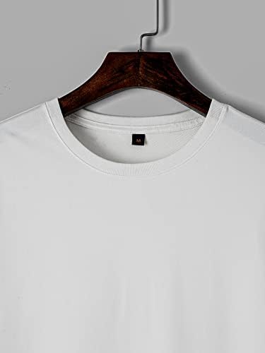 Мъжка риза с бродерия мультяшного мечка AUSEVO (Цвят: бял, Размер: Голям)