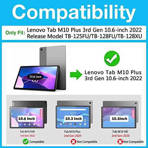 Прозрачен калъф за Lenovo Tab M10 Plus 3-то поколение 10,6 Модели TB-125FU/TB-128FU/TB-128XU Таблетка Ултра Прозрачен Мек
