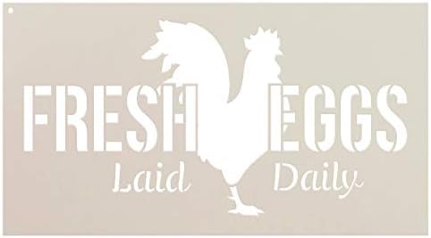 Пресни яйца - Пилешко - Шаблони за рисуване думи - STCL1997 - от StudioR12 ... (9 x 6)
