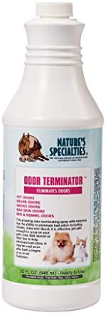 Спрей за кучета Nature's Specialties Odor Terminator за домашни любимци, естествен избор за професионални грумеров, Елиминира неприятните миризми, Направено в САЩ, 32 грама