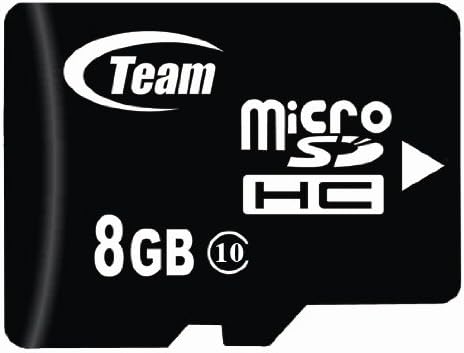 Високоскоростна карта памет microSDHC Team 8GB Class 10 20 MB/Сек. Невероятно бърза карта за Samsung Corby S3650