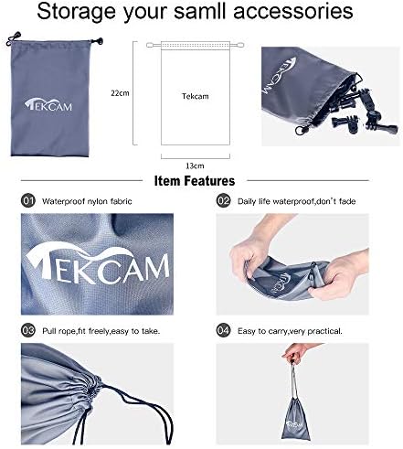 Голям Калъф за носене TEKCAM, Чанта За съхранение на Екшън-камера, Съвместима с Gopro Hero 11 10 9 8 7 6 5/ Пътен калъф за екшън