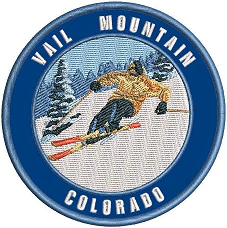 Планина Вейл, Колорадо е Ски курорт, Планински Бродирана Нашивка Премиум клас, която може да се монтира на желязо