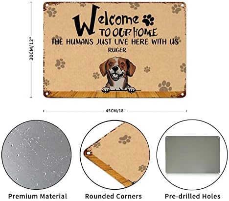 Забавно Куче-Метална Лидице Табела с Надпис American Foxhound Потребителското си име на кучето Добре дошли в Нашата