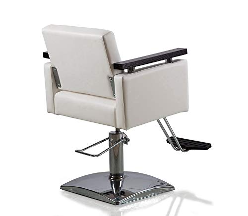 Хидравлично Коса стол Danyel Beauty Professonal Салон Beauty Spa за стайлинг на коса (Квадратна основа, бял цвят)