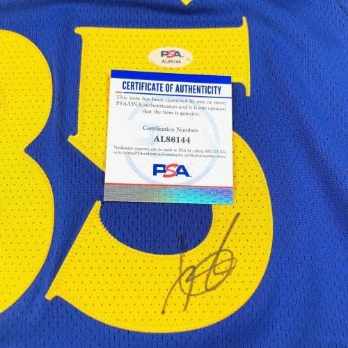 Кевин Дюрант се подписва фланелка на PSA / DNA Golden State Warriors С автограф - Тениски НБА с автограф