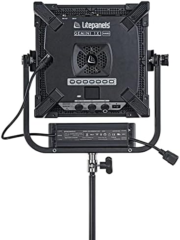 Litepanels Джемини 1x1 Твърда Светодиодна лента RGBWW със Стандартен Хомутом и Американски кабел за захранване