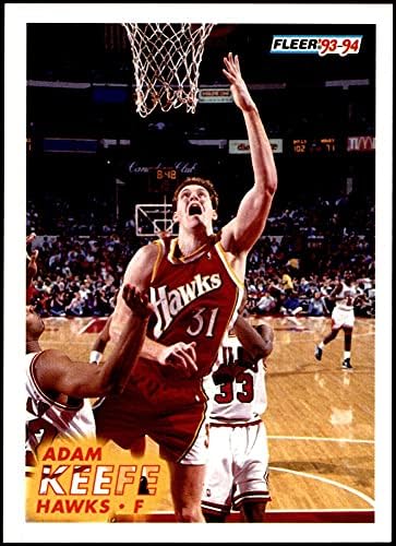 1993 Fleur 5 Адам Кийфи Атланта Хоукс (Баскетболно карта) в Ню Йорк/Mount Хоукс Станфорд