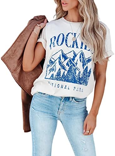 Тениска за туризъм в Национален парк Анбекн, Забавна Тениска За Планински Къмпинг, Ежедневни Ризи За Пътуване С Къс