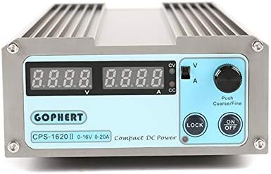 Gophert CPS-1620II 110/220V ac до 16 20A dc Регулируем Цифров Компактен Лабораторен Импулсно Захранване 0-16 В 0-20 Както