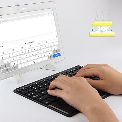 Клавиатурата на BoxWave, съвместима с Blackview Tab 10 Pro (Клавиатура от BoxWave) - Bluetooth клавиатура SlimKeys с трекпадом,