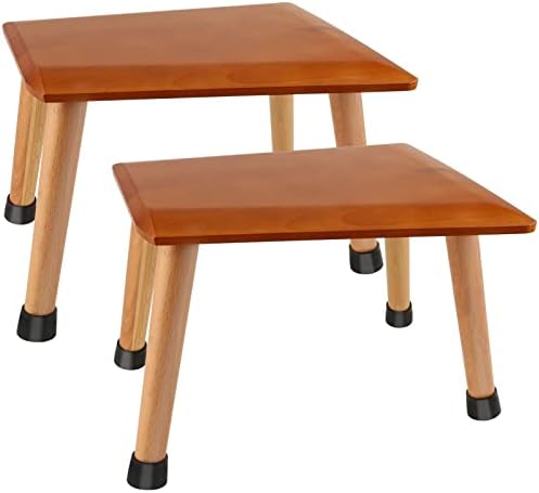 2 Опаковане на Дървен стол-стълба за деца и възрастни, Преносими Табуретки за Спалня, Кухня, Баня, Нескользящая Здрава