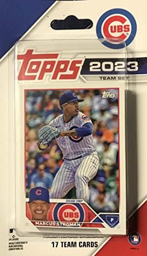 ПОДАРЪЧЕН комплект Chicago Cubs Topps Factory Sealed Team Комплект, състоящ се от лимитированную серия от 17 картички