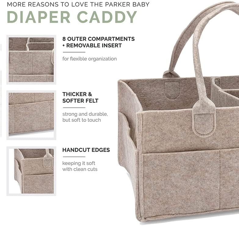 MXIAOXIA Diaper Caddy - Кутия за съхранение на бебешки неща и Автомобилен Органайзер за пелени и бебешки кърпички