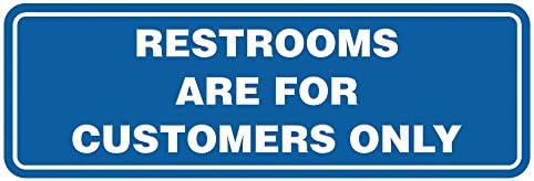 Стандартни тоалетни са Предназначени Само за клиентите, Табела За врата/ стената - Черно - Голяма