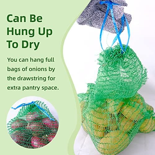 Торбички за зеленчуци Deebree green, 18 × 22 мрежести торби за лък, Дишаща Множество окото чанта за морски дарове,