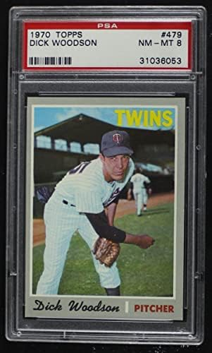 1970 Topps 479 Дик Woodson Миннесотские близнаци (бейзболна картичка) PSA PSA 8.00 Близнаци