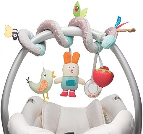 Taf Toys Градински спирала | Забавен аксесоар за детско столче за кола, бебешка количка и т.н., Висящи играчки-дрънкалки,