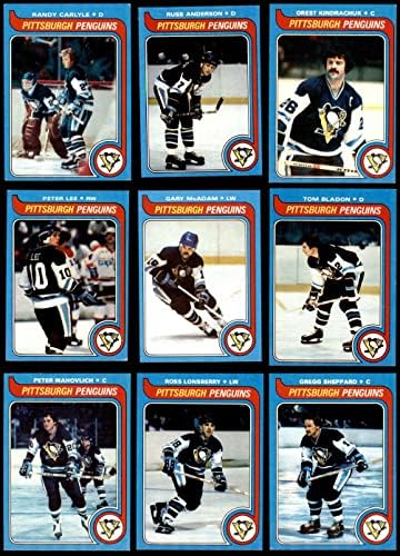 1979-80 Топпс Питсбърг Пингуинс В близкия екипа на сет Питсбърг Пингуинс (сет) на БИВШИЯ Пингуинс