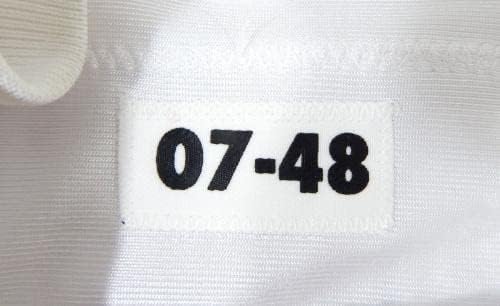 2007 San Francisco 49ers Брайън Дженингс 86, Издаден за игра В Бяла Тениска 48 DP28532 - Използваните тениски за игри NFL без