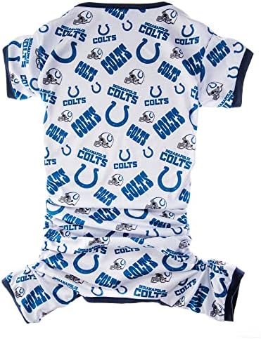 Littlearth Унисекс-Пижама за възрастни домашни любимци NFL Индианаполис Колтс, Отборен цвят, Малка