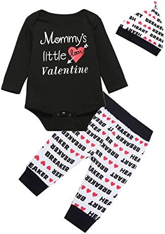 Yruiz/ Комплект от 3 теми за малките момчета Майка, Облекло за Разбиване на Сърца на Св. Валентин, Дълги Панталони