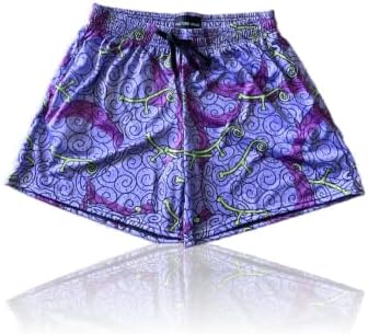 Мрежести къси панталони QSP Аниме за мъже и Жени - Дишащи Шорти за тренировки - Спортни Къси панталони, с Меки джобове и завязками