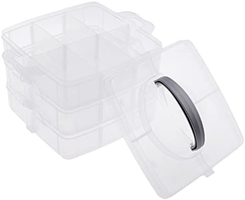 JYDQM 18 Слотове Реколта Пластмасови Прозрачни Бижута Мъниста Органайзер Кутия Контейнер За Съхранение на Домашни